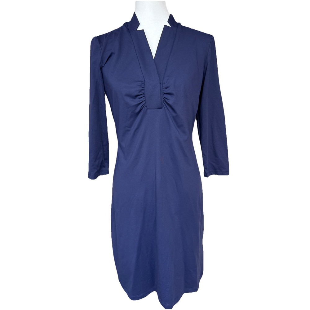 J. McLaughlin Molly Dress in Winter Navy Blue Small knee Length NEW